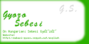 gyozo sebesi business card